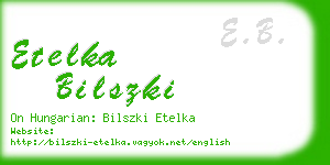 etelka bilszki business card